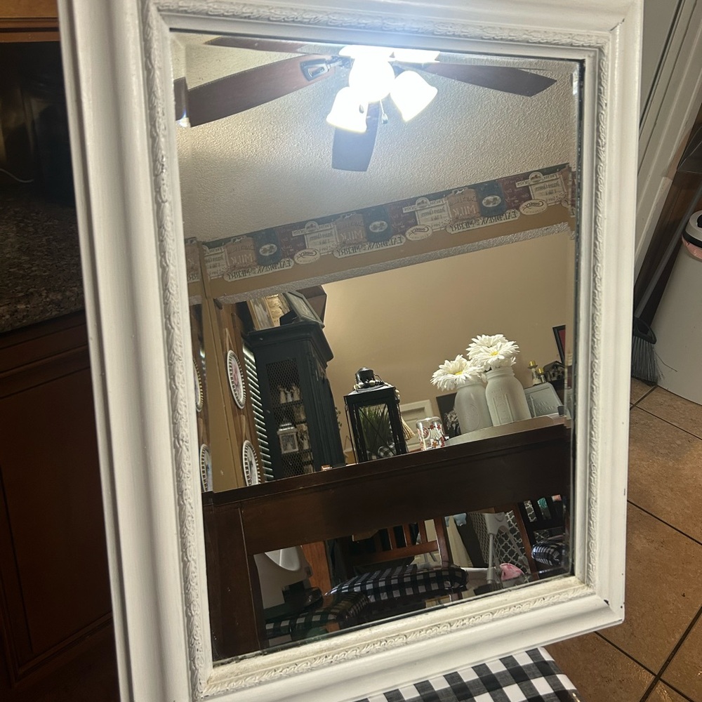 Shabby Chic White Wall Mirror